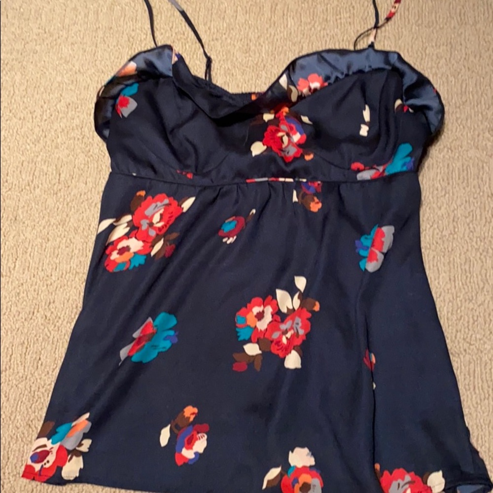 Blue and floral tank